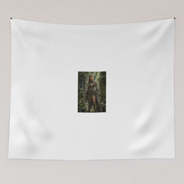 Item preview, Warrior in scales with chameleons in jungle designed and sold by CathryneDelamort.