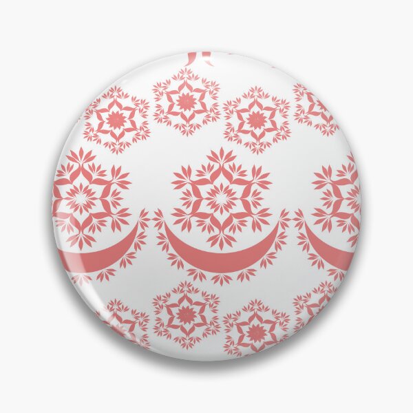 Item preview, Rose Pink Geometric Floral Border Pattern with Ornamental Medallions designed and sold by Ei-Ei.