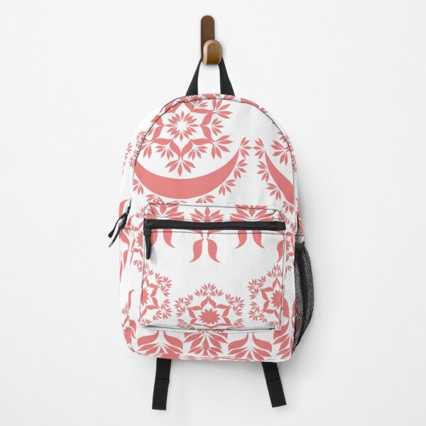 Item preview, Rose Pink Geometric Floral Border Pattern with Ornamental Medallions designed and sold by Ei-Ei.