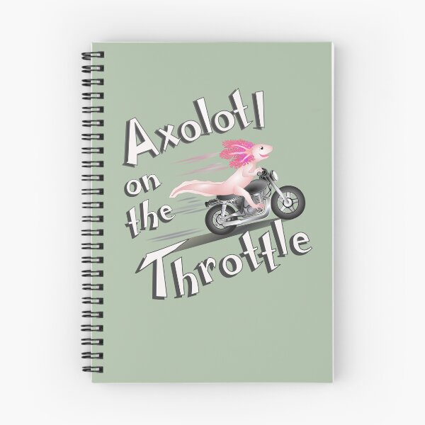Item preview, Axolotl On The Throttle with funky lettering designed and sold by Adamo-illustration.