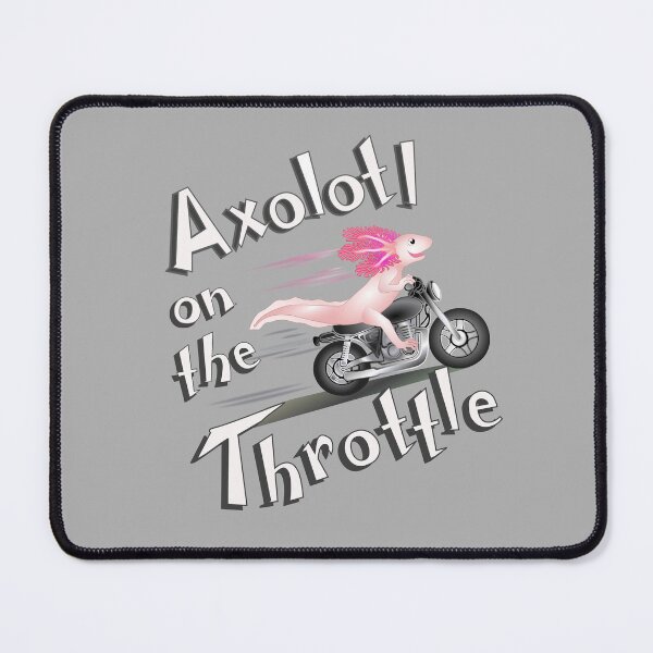 Item preview, Axolotl On The Throttle with funky lettering designed and sold by Adamo-illustration.