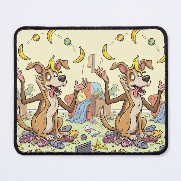 Item preview, Chaotic Dog Juggling Bananas — Funny Dog Humor designed and sold by TreatLLC.