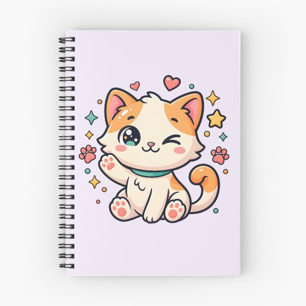 Item preview, Cute Waving Cat Kawaii Pastel Kitten Illustration designed and sold by MCV-Designs.