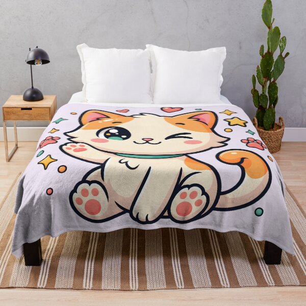 Item preview, Cute Waving Cat Kawaii Pastel Kitten Illustration designed and sold by MCV-Designs.