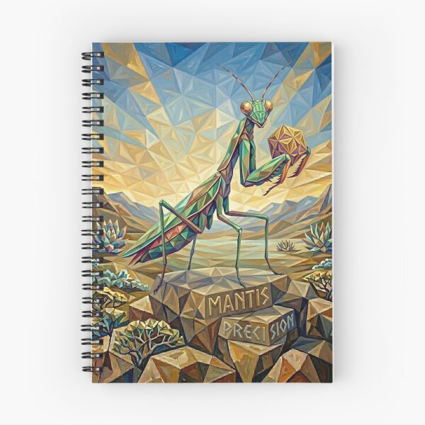 Item preview, Geometric Praying Mantis Desert Precision Art designed and sold by unboxedbyJuls.