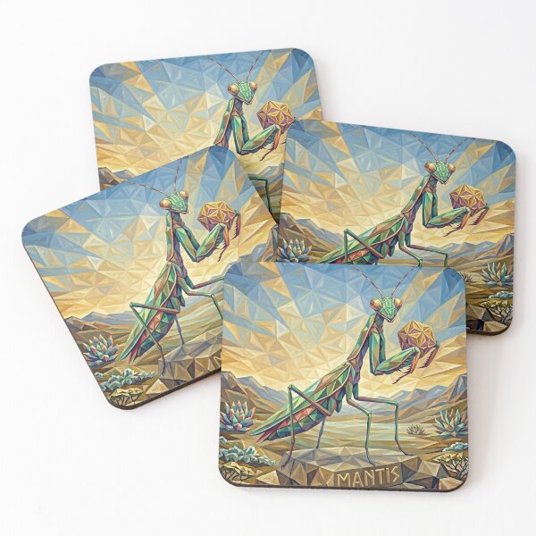 Item preview, Geometric Praying Mantis Desert Precision Art designed and sold by unboxedbyJuls.