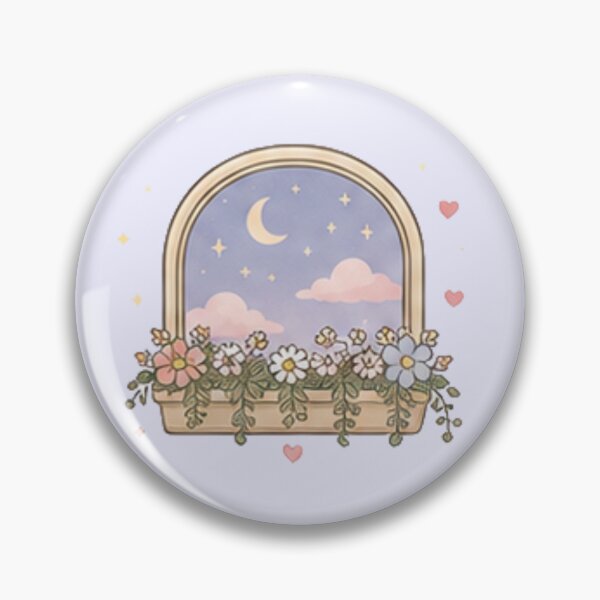Item preview, Aesthetic Arched Window Crescent Moon Stars Flower Box Pastel designed and sold by Rehnair.