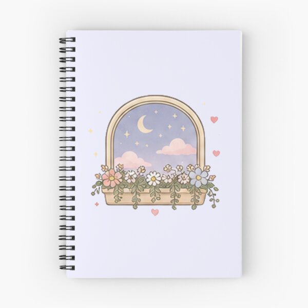 Item preview, Aesthetic Arched Window Crescent Moon Stars Flower Box Pastel designed and sold by Rehnair.