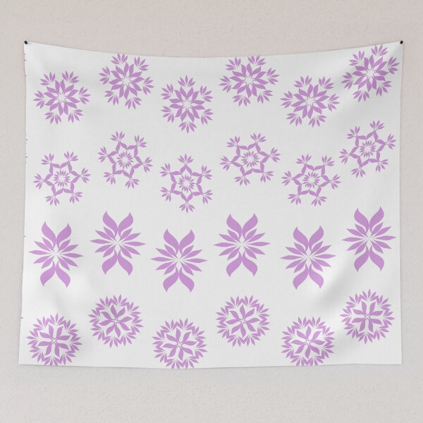 Item preview, Pastel Lavender Geometric Floral Ornament Pattern with Symmetrical Decorative Motifs designed and sold by Ei-Ei.