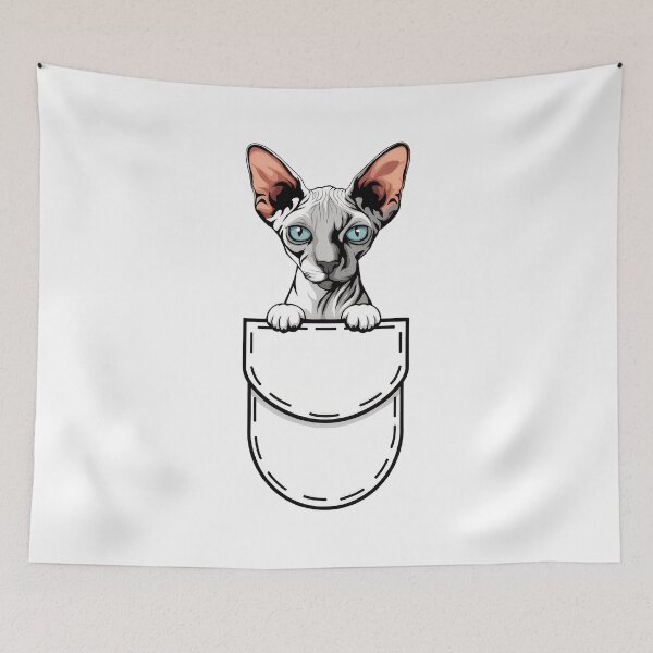 Item preview, Sphynx Cat In Pocket Art designed and sold by OlyvieArt.