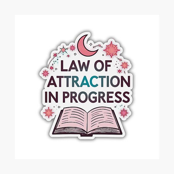 Item preview, Law of Attraction in Progress Manifestation Spiritual Sticker designed and sold by Kavya Art.