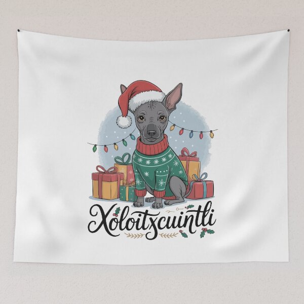 Item preview, Xoloitzcuintli Christmas Dog Santa Hat Sweater designed and sold by k3rstman1.