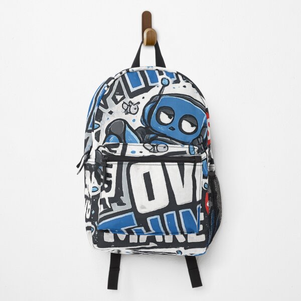 Item preview, Your Overthinking Solves Nothing Funny Entrepreneur Blue Robot Graphic designed and sold by DesignArtist.ia.