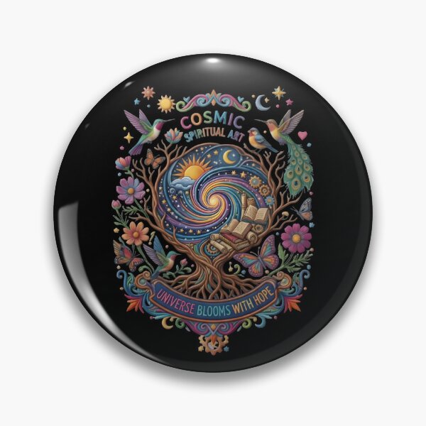 Item preview, Cosmic Tree of Life Colorful Embroidery Art designed and sold by eihabo.