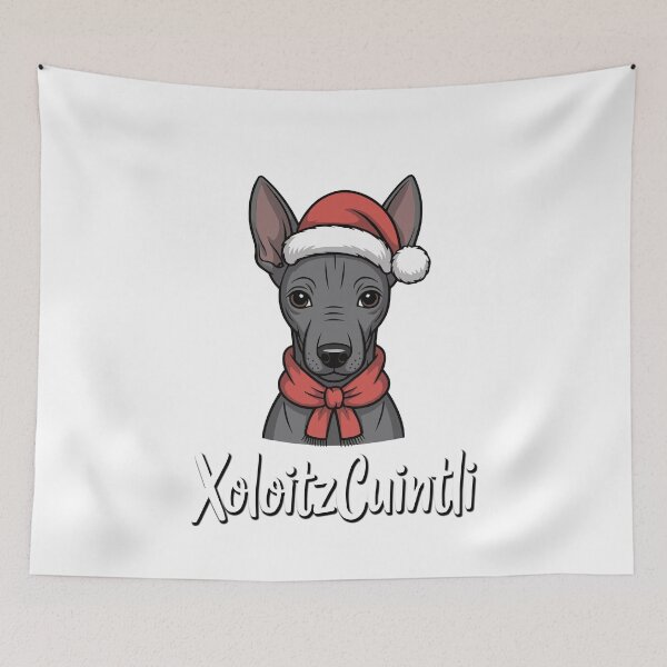 Item preview, Festive Xoloitzcuintli Santa Dog Christmas Holiday designed and sold by k3rstman1.