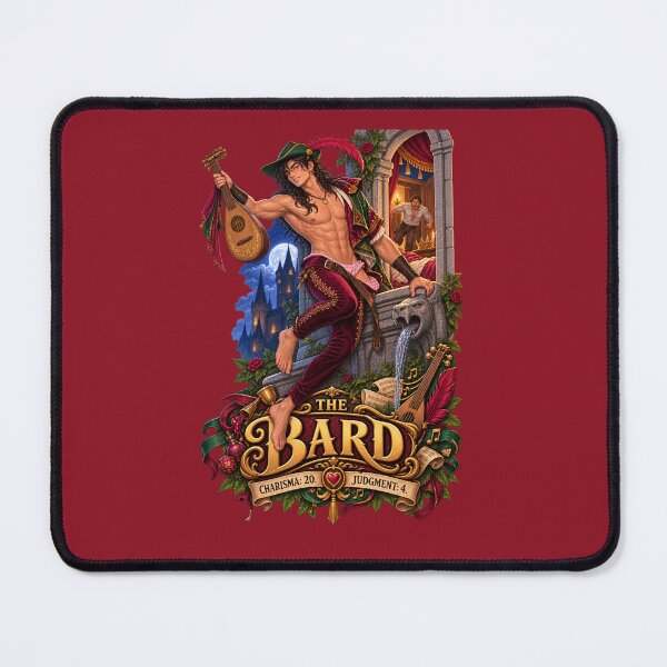 Item preview, The Bard - CHARISMA: 20. JUDGMENT: 4. designed and sold by The Wayward Heroes Guild.