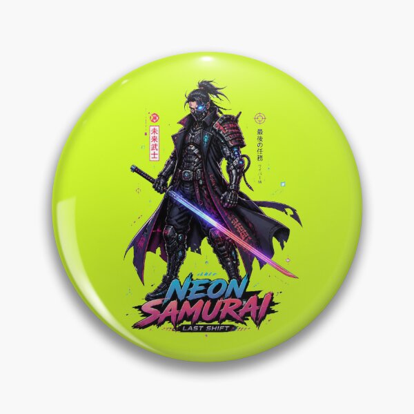 Item preview, Neon Samurai Cyberpunk – Last Shift Japanese Warrior designed and sold by Cavalier-org.