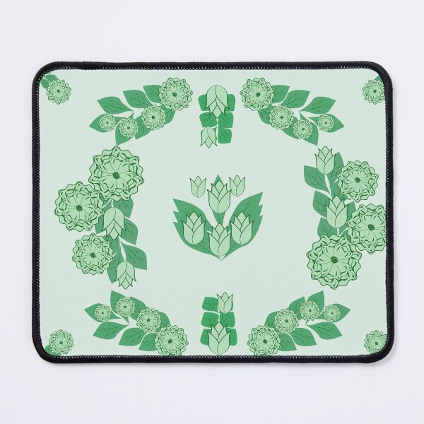 Item preview, Pastel Mint Floral Ornament Frame with Green Flowers and Botanical Leaves designed and sold by Ei-Ei.