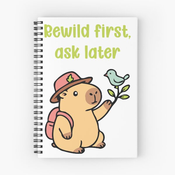 Item preview, Gentle Rewild First, ask later: Capybara Ranger With Bird  designed and sold by RedStreamStudio.