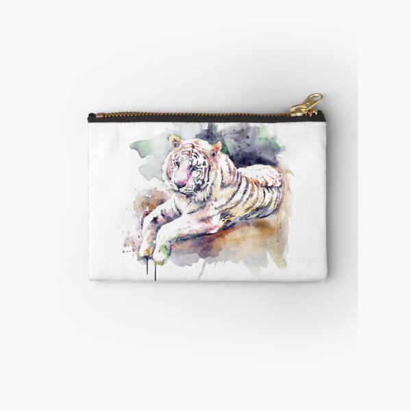 Item preview, Blue Eyed White Tiger Portrait designed and sold by caracatita75.