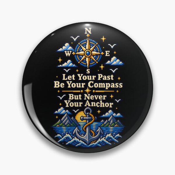Item preview, Let Your Past Be Your Compass – Retro Pixel Art designed and sold by BYVOK.