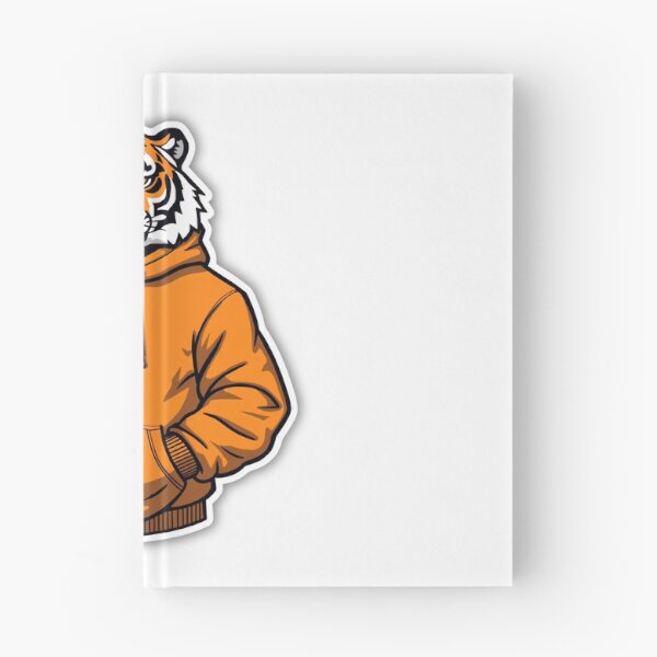 Item preview, Tiger Wearing Orange Hoodie Streetwear Animal Sticker designed and sold by Kavya Art.