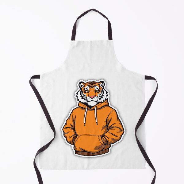 Item preview, Tiger Wearing Orange Hoodie Streetwear Animal Sticker designed and sold by Kavya Art.