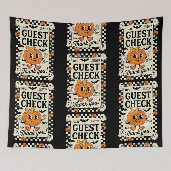 Item preview, Retro Halloween Guest Check Art designed and sold by phoebelevine.