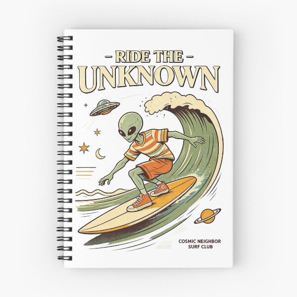 Item preview, Ride The Unknown Surfing Alien Surf Club designed and sold by NatalieJeans.