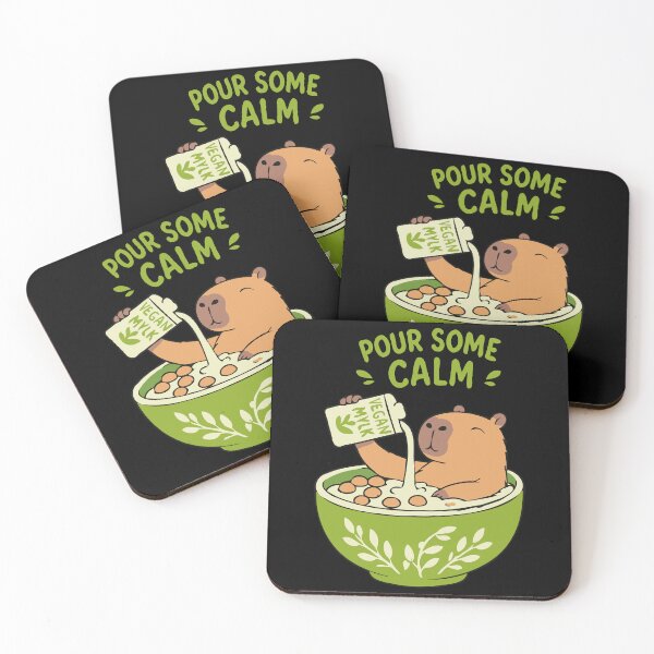 Item preview, Gentle Mylk:  Vegan Life Milk Passion - Capybara Mascot designed and sold by RedStreamStudio.