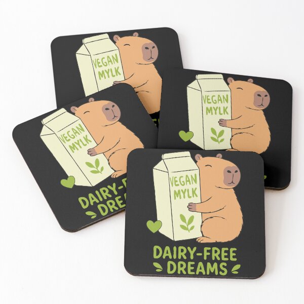 Item preview, Capybara Mylk:  Plant-Based Milk Mascot designed and sold by RedStreamStudio.