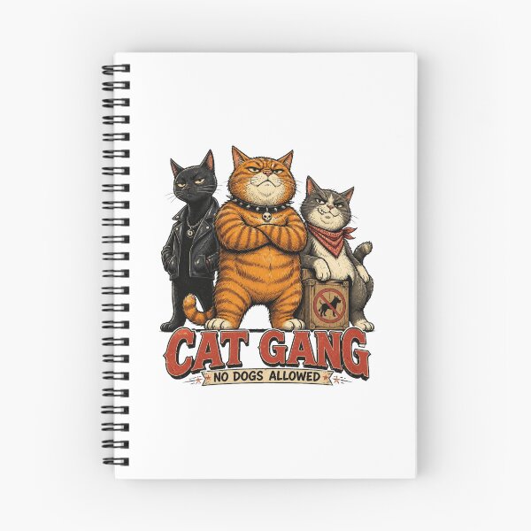 Item preview, Cat Gang – No Dogs Allowed | Funny Vintage Cat designed and sold by Cavalier-org.