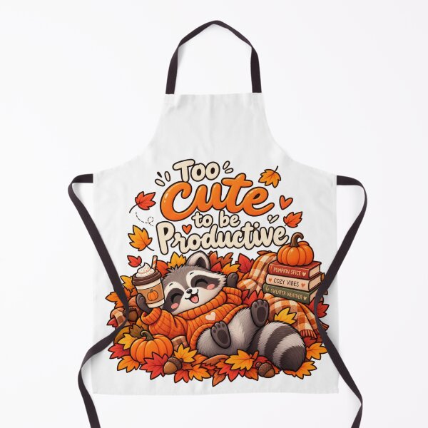 Item preview, Too Cute to Be Productive – Funny Cozy Autumn Raccoon designed and sold by Kiinaaa.