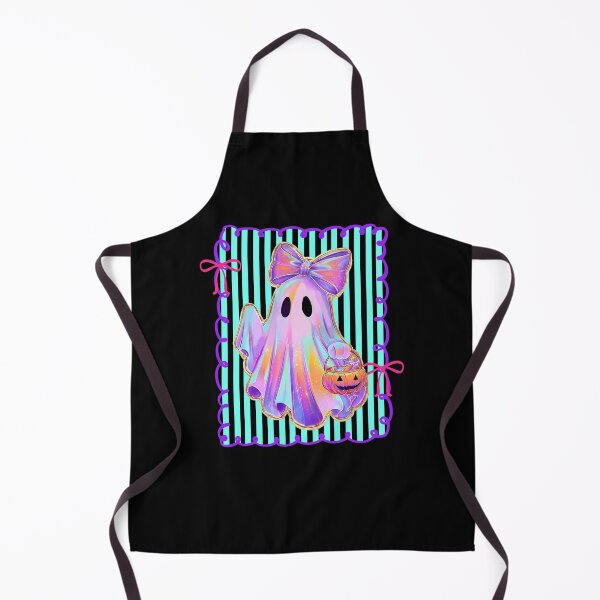 Item preview, Pastel Ghost with Pumpkin Bucket designed and sold by phoebelevine.