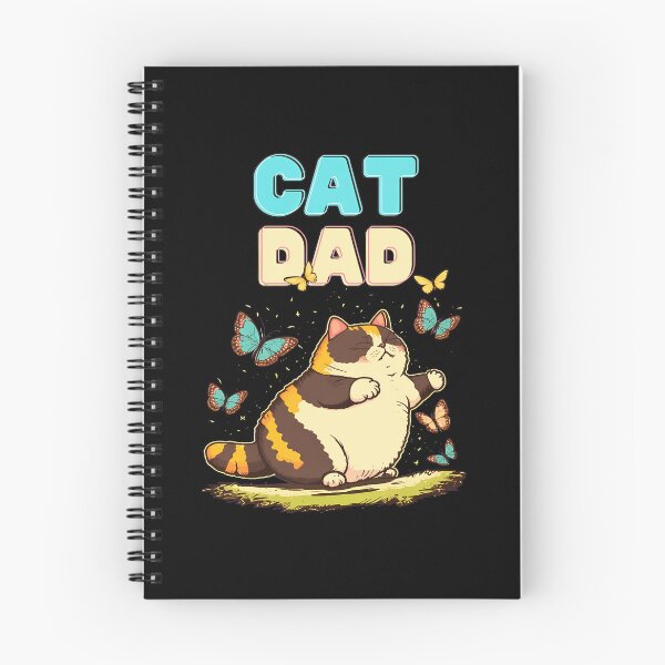 Item preview, Cat Dad Cute Chubby Cat Butterflies designed and sold by OlyvieArt.