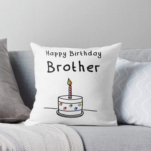 Item preview, Happy Birthday Brother Cake Card Colour Accents designed and sold by Dyche Studio.