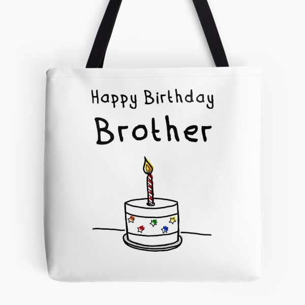 Item preview, Happy Birthday Brother Cake Card Colour Accents designed and sold by Dyche Studio.
