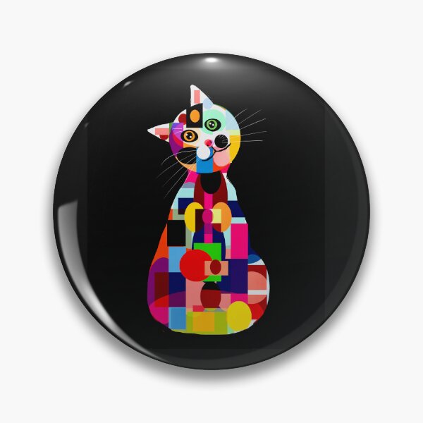 Item preview, Colorful Geometric Cat designed and sold by Elaine M Hayward .