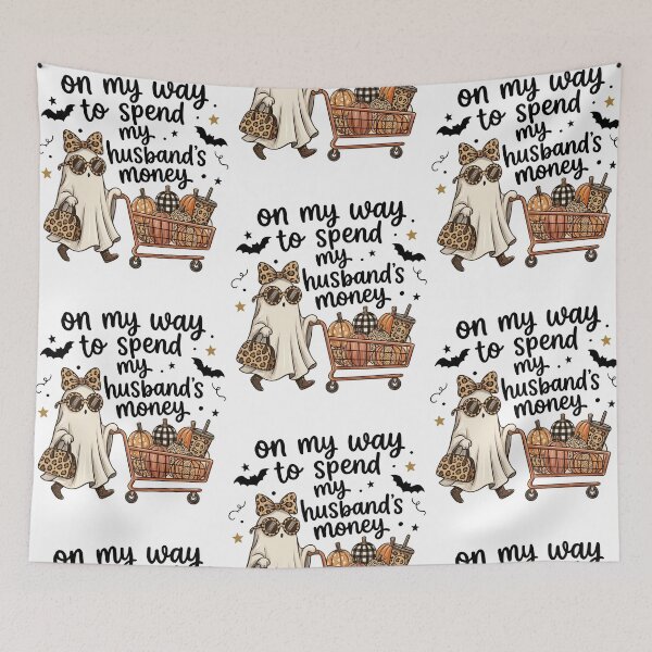 Item preview, Funny Halloween Shopping Ghost Design designed and sold by phoebelevine.