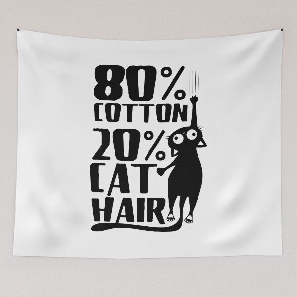 Item preview, 80% Cotton 20% Cat Hair Funny Cat Lover Gift designed and sold by OlyvieArt.