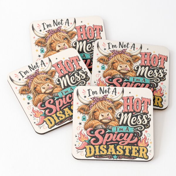 Item preview, Sarcastic Highland Cow - I'm Not A Hot Mess, I'm A Spicy Disaster designed and sold by legendaryskins.