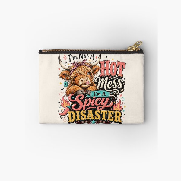 Item preview, Sarcastic Highland Cow - I'm Not A Hot Mess, I'm A Spicy Disaster designed and sold by legendaryskins.