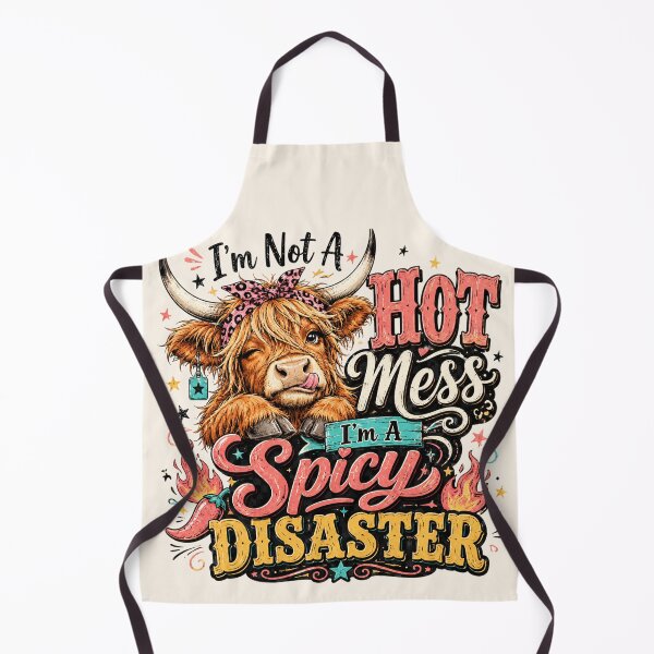Item preview, Sarcastic Highland Cow - I'm Not A Hot Mess, I'm A Spicy Disaster designed and sold by legendaryskins.