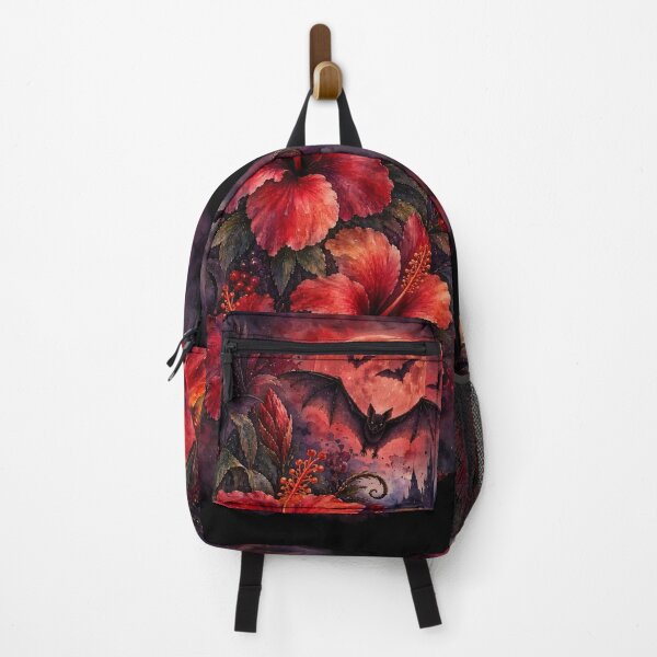 Item preview, Bat Hibiscus | Gothic Halloween Botanical Art | Tropical Floral Illustration designed and sold by IamNolmo.