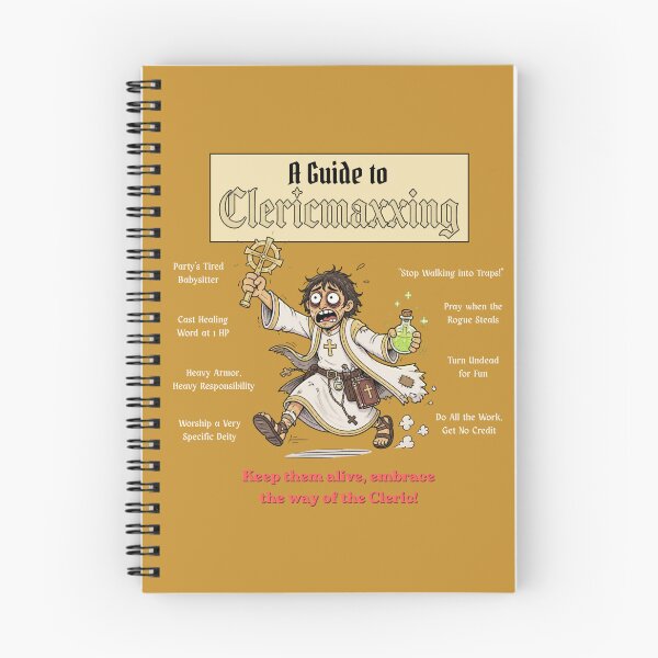 Item preview, A Guide to Clericmaxxing (Dark Edition) - DND RPG Meme designed and sold by Dice_Goblin_Studio.