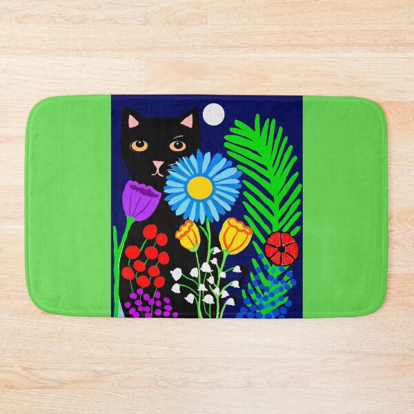 Item preview, Cat Among Vibrant Flowers designed and sold by Elaine M Hayward .