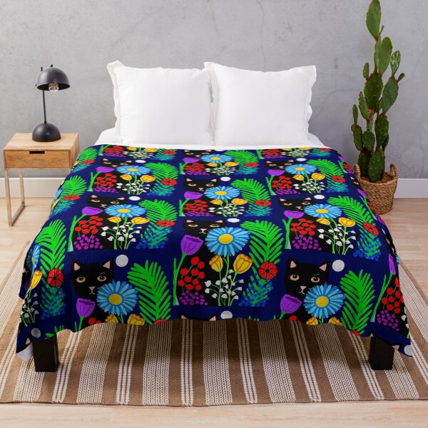 Item preview, Cat Among Vibrant Flowers designed and sold by Elaine M Hayward .