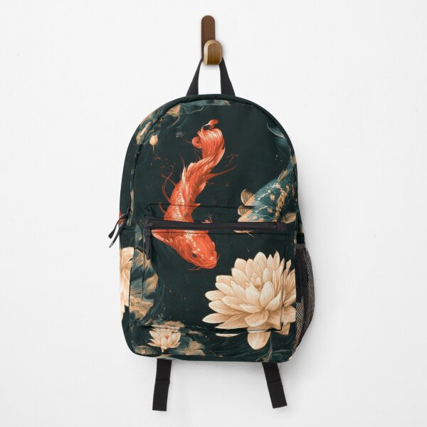 Item preview, Japanese Koi Carps Lotus Ukiyoe Zen Pond Art designed and sold by GrinGalore.