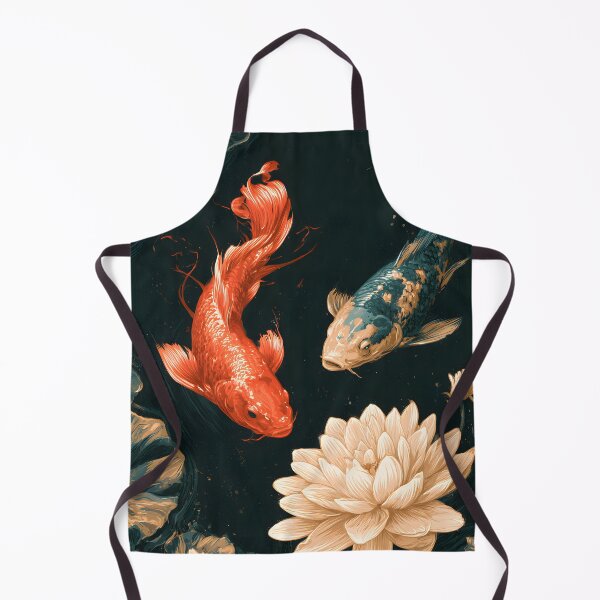 Item preview, Japanese Koi Carps Lotus Ukiyoe Zen Pond Art designed and sold by GrinGalore.