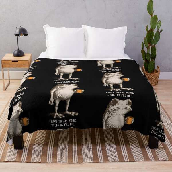 Item preview, Funny Frog with Coffee and Quote designed and sold by PixlCrypt.